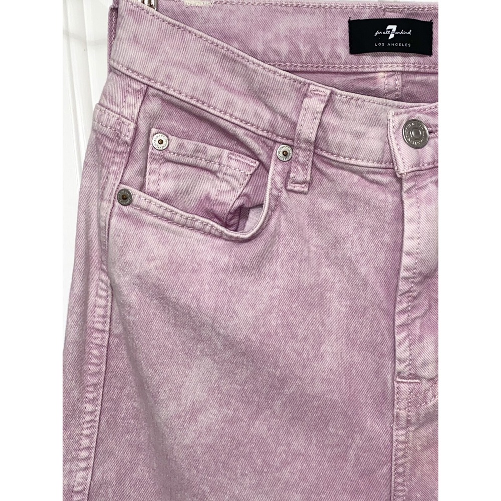 SEVEN FOR ALL MANKIND Jeans Womens 26 Pink High Waist High Rise Cropped Straight